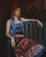Portrait Of A Girl In A Red Hat | Unique bridal shower present | Wedding Registry for Art